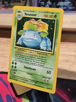 Pokemon TCG Venusaur Base Set Holo Unlimited Rare Card 15/102 Nm/lp - Image 4