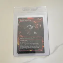 Magic: The Gathering Kratos, God of War Secret Lair Legendary Red Mythic Card - Image 1