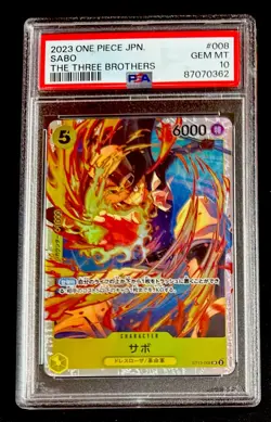 PSA 10 Sabo ST13-008 SR The Three Brothers' One Piece Graded Gem Mint Card - Image 1