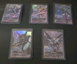 2025 Gundam Card Game English G Generation EX Base Tokens Set 5pcs Promo - Image 1