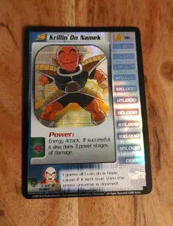 DRAGON BALL Z DBZ Card Krillin On Namek Holo Foil Rare #90 Unlimited Lvl 4 Score - Image 1