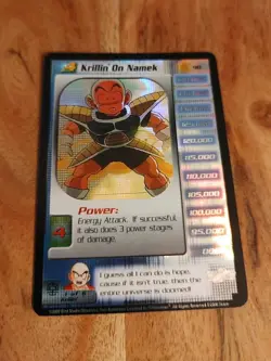 DRAGON BALL Z DBZ Card Krillin On Namek Holo Foil Rare #90 Unlimited Lvl 4 Score - Image 2