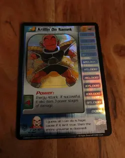 DRAGON BALL Z DBZ Card Krillin On Namek Holo Foil Rare #90 Unlimited Lvl 4 Score - Image 3