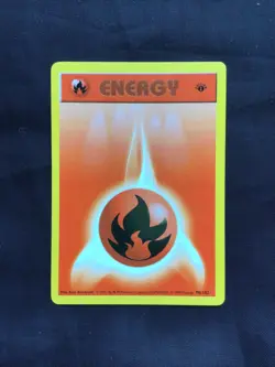 Pokemon Cards: Base Set 1st Edition Common: Fire Energy 98/102 - Image 1