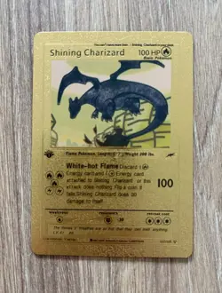 Shining Charizard 107/105 Gold Card Pokemon Card 1st Edition Neo Destiny TCG VGC - Image 1