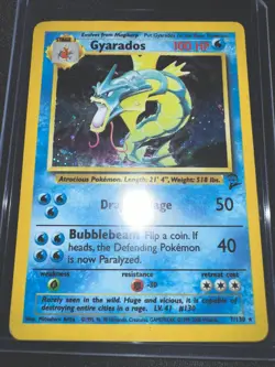 Pokemon Card Gyarados 7/130 Holo Base Set 2 HP - Image 1