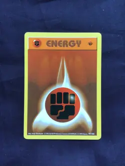 Pokemon Cards: Base Set 1st Edition Common: Fighting Energy 97/102 - Image 1