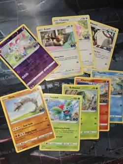 Pokemon GO 9 Card Lot Sylveon, Eevee, Onix, Charmander, Squirtle Pokemon NM - Image 1