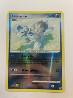 Pokemon Card Lapras Great Encounters 21/106 Reverse Holo Rare DPBP#155 NM - Image 1