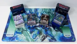 Cardfight!! Vanguard/Force of Will TCG Mixed Lot: Playmat, Deck Box, 235 Cards - Image 1