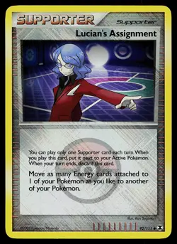 Pokemon Card - Lucian's Assignment Rising Rivals 92/111 Uncommon Reverse Holo - Image 1