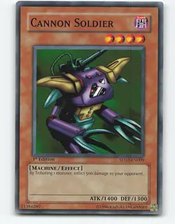 Cannon Soldier #SD10-EN009 1st edition Yugioh Card - Image 1