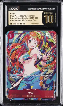 2024 ONE PIECE JPN PROMO CARDS, COMMON - PRB STORAGE BOX NAMI CGC 10 PERFECT - Image 1