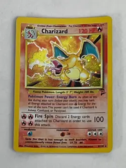 1999 Pokemon Charizard #4/130 Base Set 2 Holo Card - Image 1