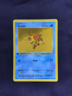 Pokemon Cards: Base Set 1st Edition Common: Staryu 65/102 - Image 1