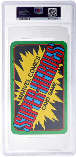 1978 Milton Bradley Marvel Comics Super-Heroes Thor Card Game #9 PSA 7 - Image 2