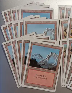 LOT of 45 Mountain Basic Land All Art Magic MTG Revised 3rd Edition - Image 3