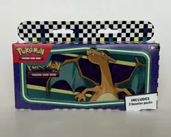 Pokemon 2024 Back To School CHARIZARD Pencil Tin - With 2 Sealed Booster Packs - Image 1