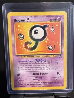 Rare Vintage Unown [J] 38/53 - Black Star Promo - WOTC - Pokemon TCG - HP/DM - Image 1