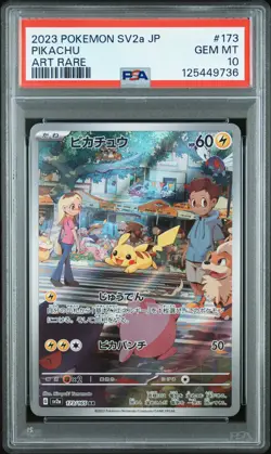 PSA 10 Pikachu 173/165 Art Rare Sv2a 151 Pokemon Japanese Card - Image 1