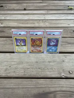 Pokemon Team Rocket Dark Jolteon, Dark Vaporeon And Dark Flareon All 1ST Edition - Image 1