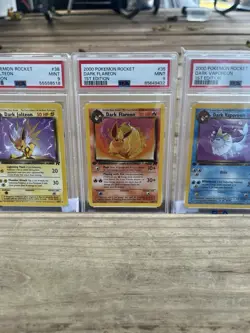 Pokemon Team Rocket Dark Jolteon, Dark Vaporeon And Dark Flareon All 1ST Edition - Image 3