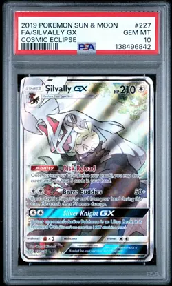 2019 Pokemon Sun Moon Cosmic Eclipse Mega Silvally GX #227/236 PSA 10 - Image 1