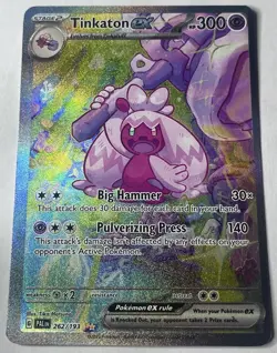 Tinkaton ex 262/193 Pokemon SV02: Paldea Evolved SIR NM (OC/Miscut) - Image 2