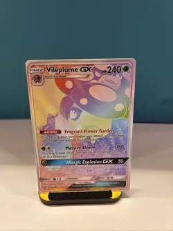 Pokemon Vileplume GX Full Art Secret Rare Holo 250/236 Sm-Cosmic Eclipse LP - Image 1
