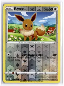 Eevee 205/264 Reverse Holo Pokemon SWSH08: Fusion Strike - Image 1