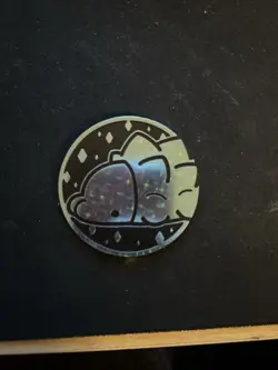 Pokemon TCG Jumbo Sparkle Coin Snom From HOLIDAY Box - Image 1
