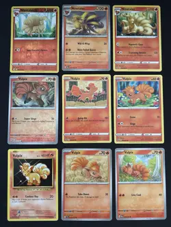 Pokemon TCG Vulpix & Ninetales Lot: 9 Card Collection Set - Image 1