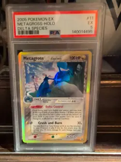 Pokemon Metagross Holo Rare 11/113 EX Delta Species 2005 PSA 5 - Image 1