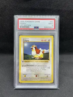 Pokemon PSA 9 1st Ed. Base Set COMMON Pidgey 57/102 - PSA Graded MINT 9 - Image 1