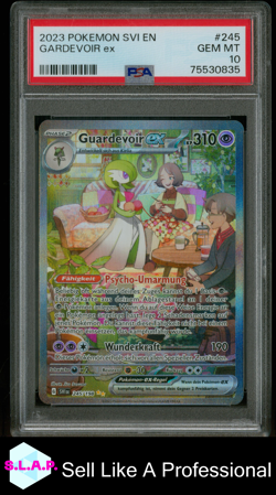 GUARDEVOIR EX POKEMON 245 2023 KARMESIN & PURPUR HOLO DEUTSCH PSA 10 - Image 1