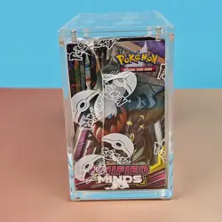 SUN & MOON POKEMON 2019 UNIFIED MINDS DISPLAY OVP SEALED INKL ACRYL CASE EN - Image 2