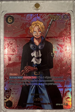 One Piece TCG OP13-120 Manga Rare Sabo Red Carrying on his Will English - Image 1