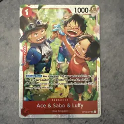 Ace & Sabo & Luffy - OP13-007 SR - One Piece - Carrying on His Will - Image 1