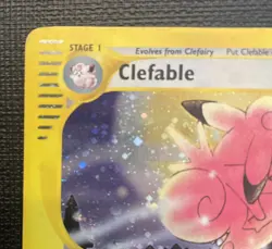 Pokemon TCG Clefable Holo Rare Card 7/165 Expedition 2002 MP Condition - Image 3