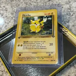 1st Edition Pikachu 60/64 | WOTC 1999 MP Jungle Card Grail | Vintage Pokemon TCG - Image 1