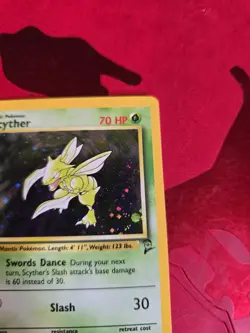 Mint Scyther Holo Ultra Rare 17/130 Base Set 2 Pokemon Card - Image 5
