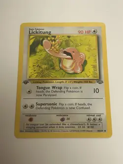Pokemon Card Jungle 1st Edition Lickitung 38/64 - Image 1