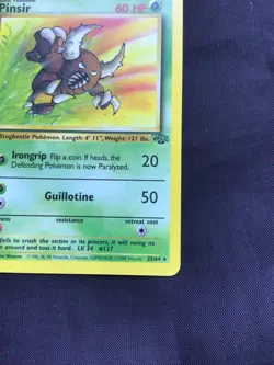 Pokemon Cards: 1st Edition Jungle Rare: Pinsir 25/64 - Image 4
