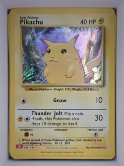 Pokemon TCG Pikachu 008/034 Trading Card Game Classic (CL) Holo Near Mint - Image 1