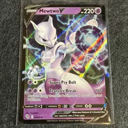 Mewtwo V 030/078 Full Art Ultra Rare Pokemon GO Pokemon Card NM - Image 1