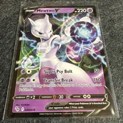 Mewtwo V 030/078 Full Art Ultra Rare Pokemon GO Pokemon Card NM - Image 2