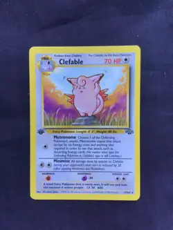 Pokemon Cards: 1st Edition Jungle Rare: Clefable 17/64 - Image 1