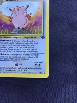 Pokemon Cards: 1st Edition Jungle Rare: Clefable 17/64 - Image 4