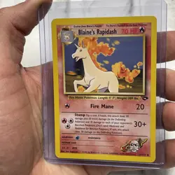 Blaine's Rapidash 33/132 Gym Challenge Uncommon Pokemon TCG 2000 LP Pokemon Card - Image 1