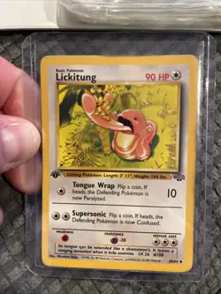 Lickitung 38/64 1st Edition Jungle Set Pokemon Card LP - Image 1